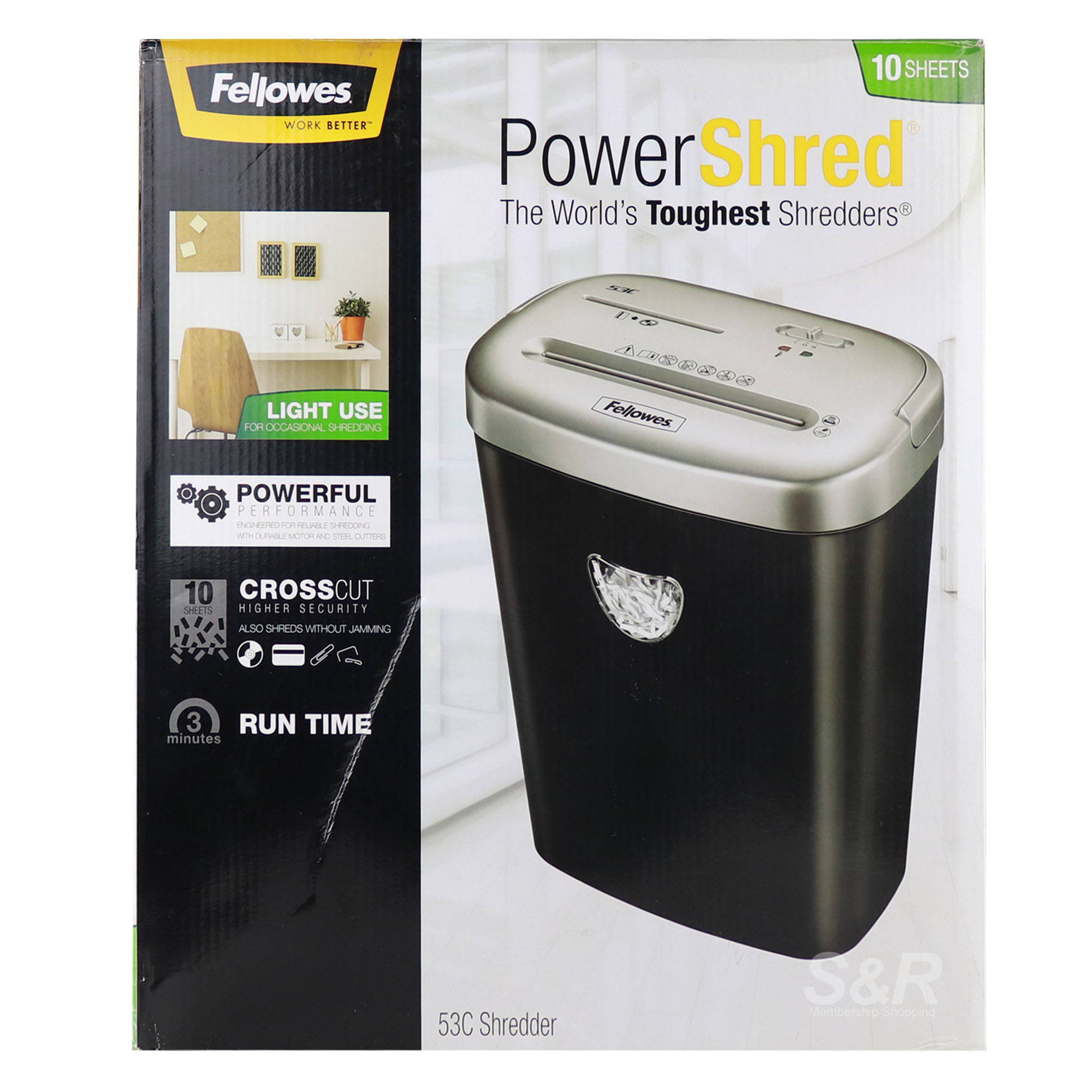 Fellowes PowerShred Paper Shredder 1pc Fellowes PowerShred Paper Shredder 1pc